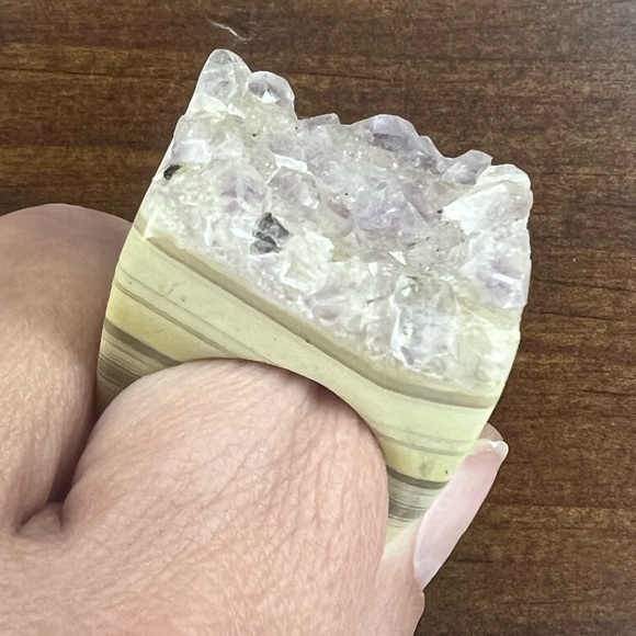 Dara Ettinger Natural Cut Druzy Ring - Picture 1 of 5